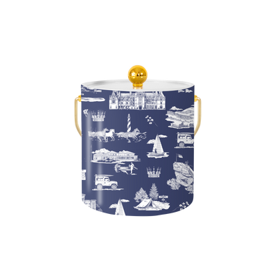 North Carolina Ice Bucket Ice Bucket Navy White / Gold Katie Kime