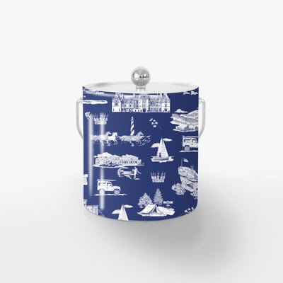 North Carolina Ice Bucket Ice Bucket Navy White / Silver Katie Kime