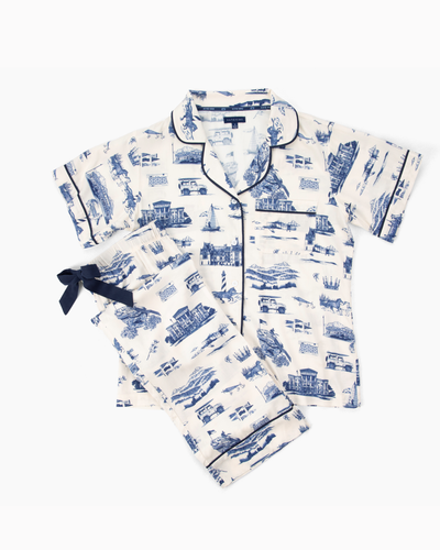 North Carolina Toile Pajama Pants Set Pajama Set Katie Kime