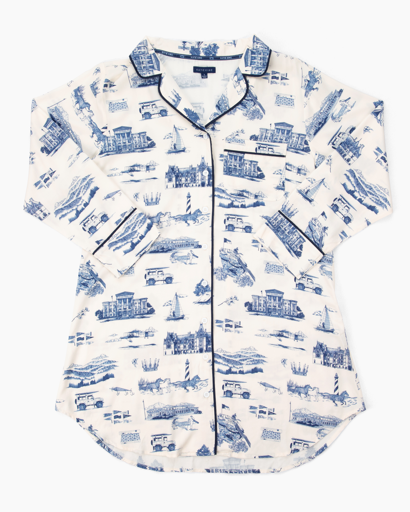 North Carolina Toile Sleep Shirt Sleep Shirt Katie Kime