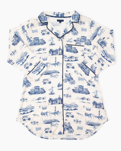 North Carolina Toile Sleep Shirt Sleep Shirt Katie Kime