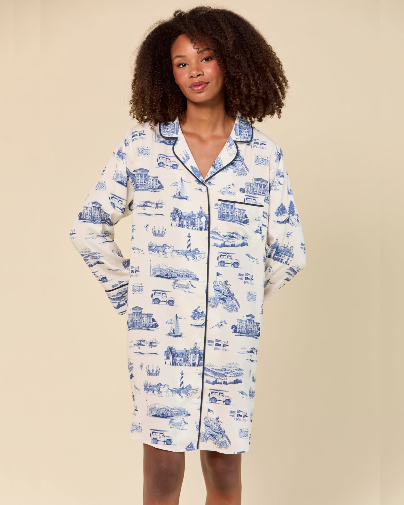 North Carolina Toile Sleep Shirt Sleep Shirt Katie Kime