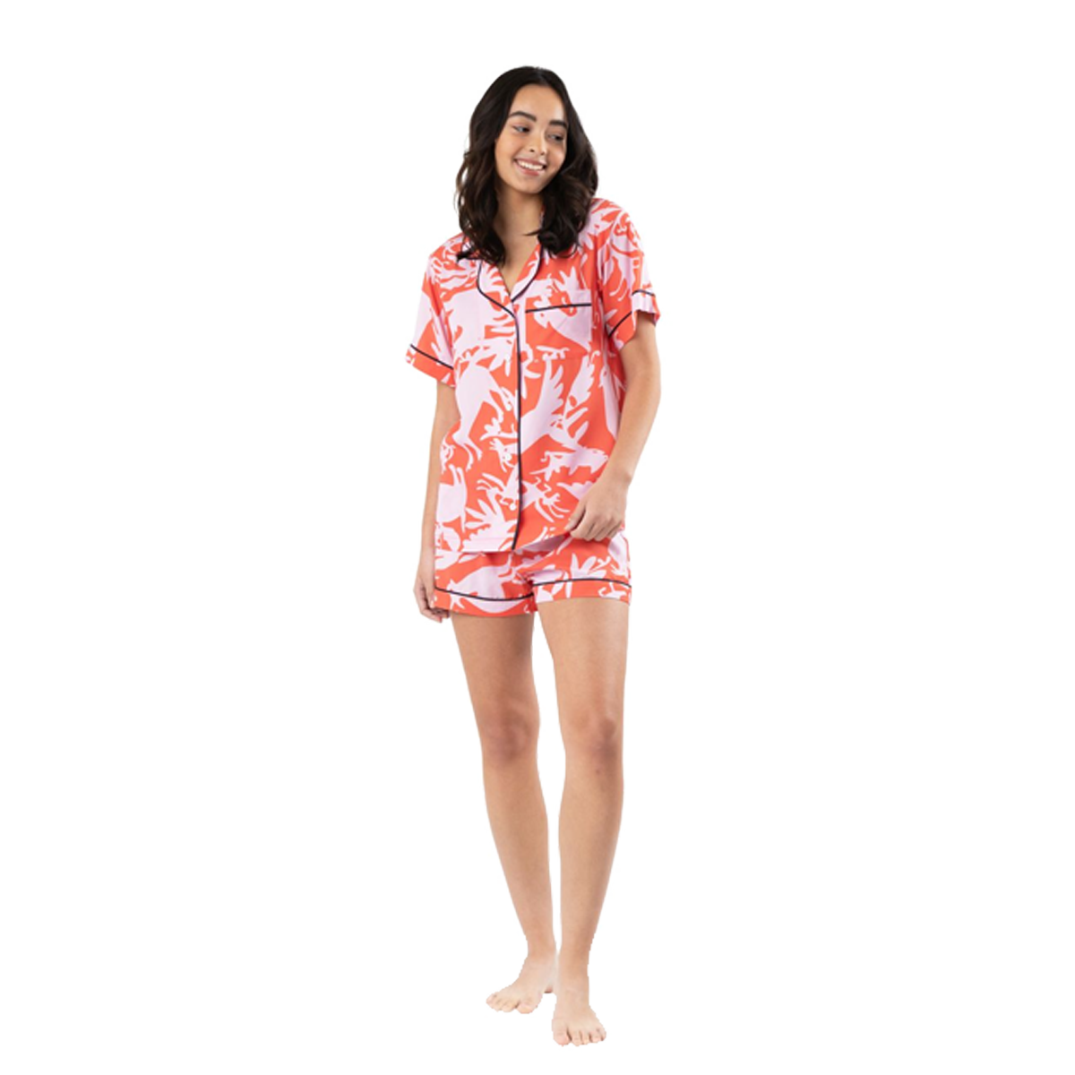 Otomi Pajama Set Pajama Set Red Lilac / XS / Shorts Katie Kime
