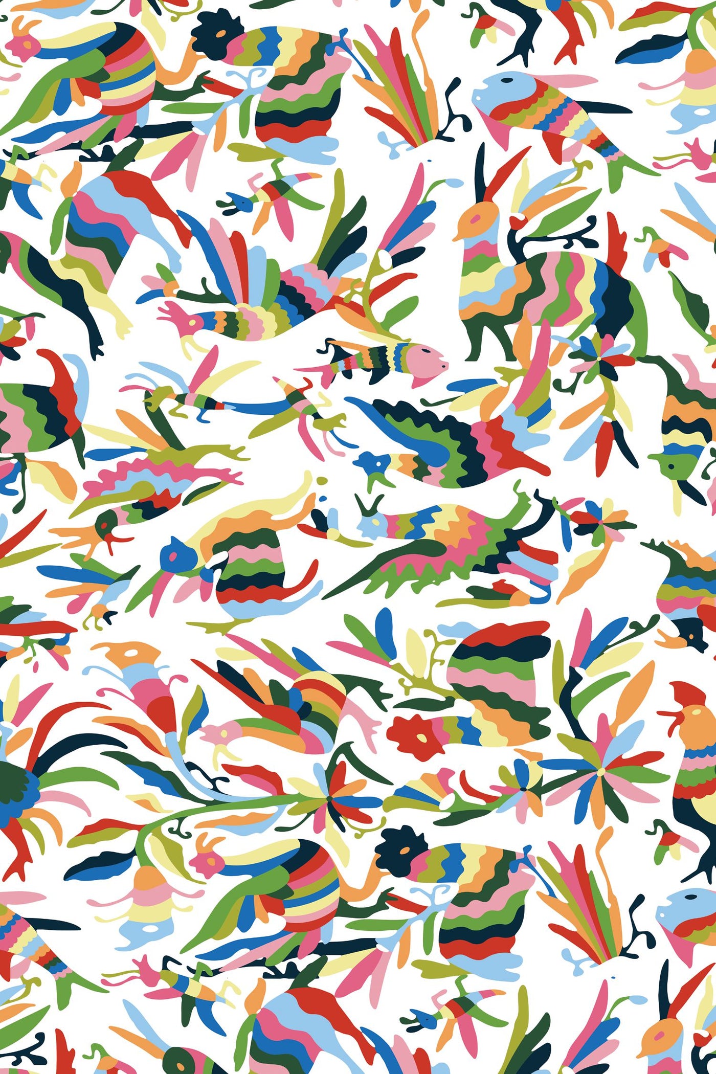 Otomi Traditional Wallpaper Wallpaper Red Lilac / Single Roll Full Bleed Katie Kime
