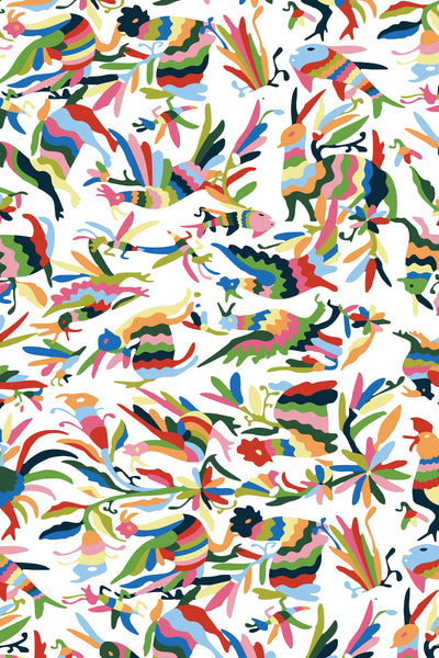 Otomi Traditional Wallpaper Wallpaper Red Lilac / Single Roll Full Bleed Katie Kime