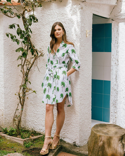 Palm Grove Sophia Shirtdress Dress Katie Kime