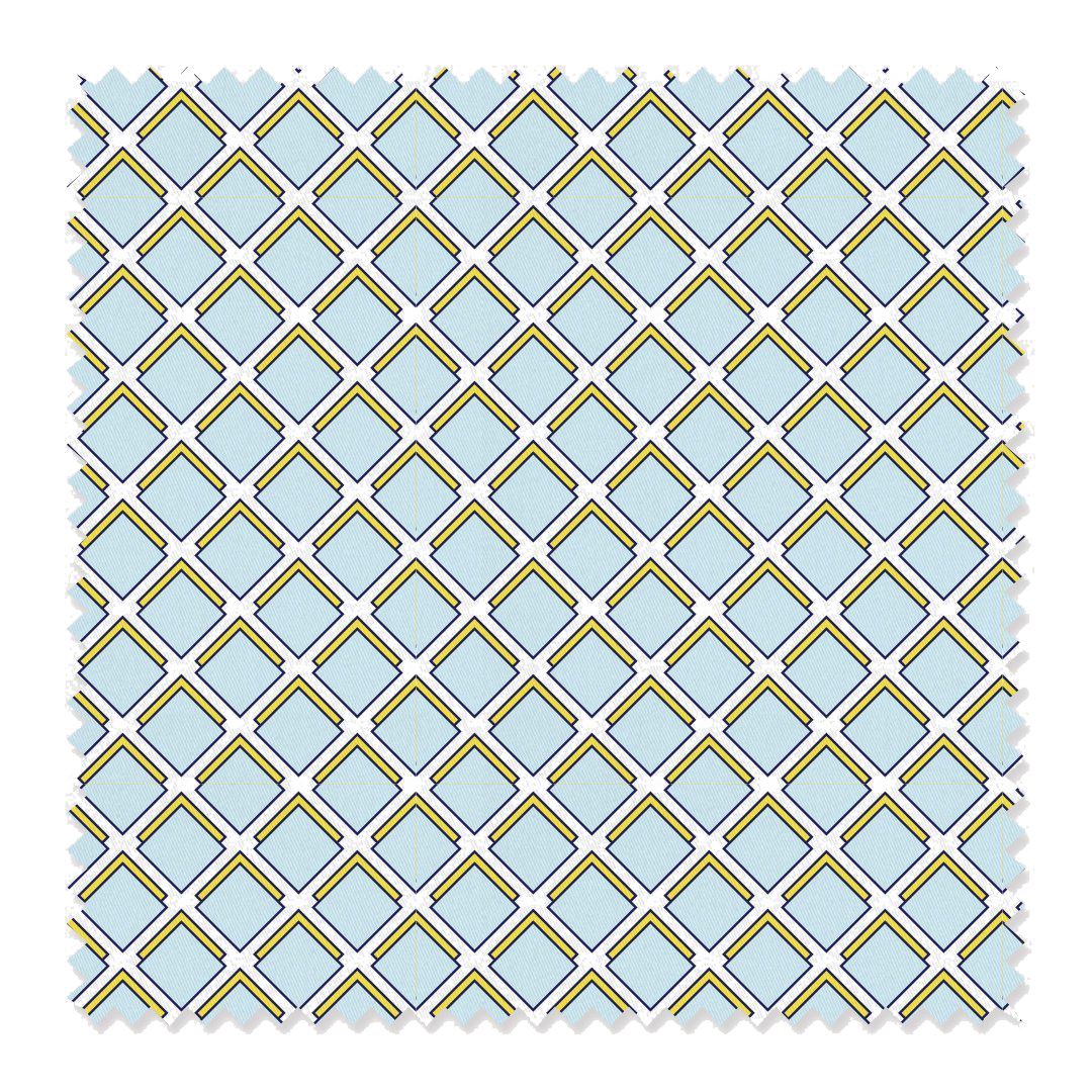 Parker Fabric Fabric By The Yard / Cotton Twill / Blue Katie Kime