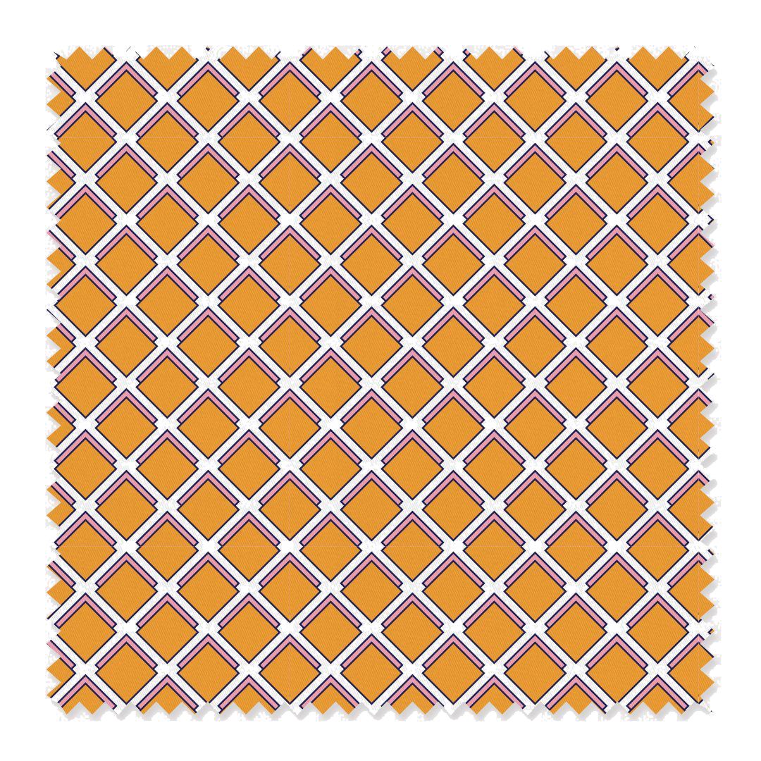 Parker Fabric Fabric Sample / Cotton / Orange Katie Kime