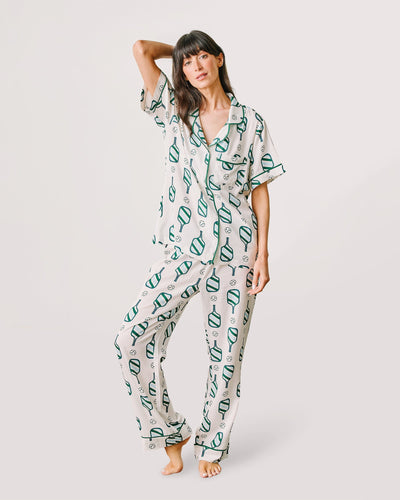 Pickleball Pajama Pants Set Pajama Set Light Blue Hunter / XXS Katie Kime