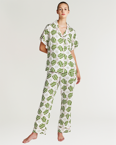 Pickleball Pajama Set Pajama Set Green / XS / Pants Katie Kime