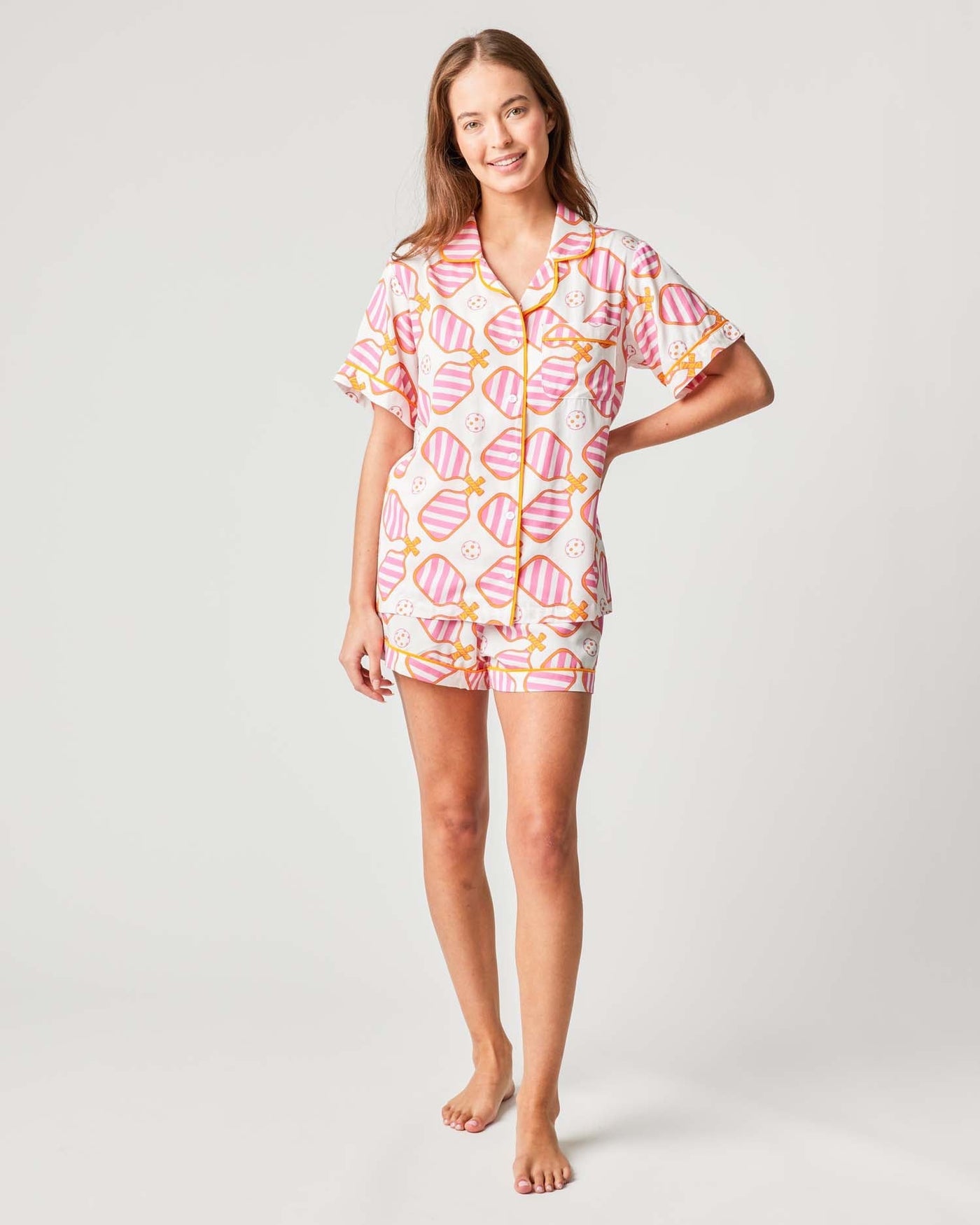 Pickleball Pajama Shorts Set Pajama Set Katie Kime