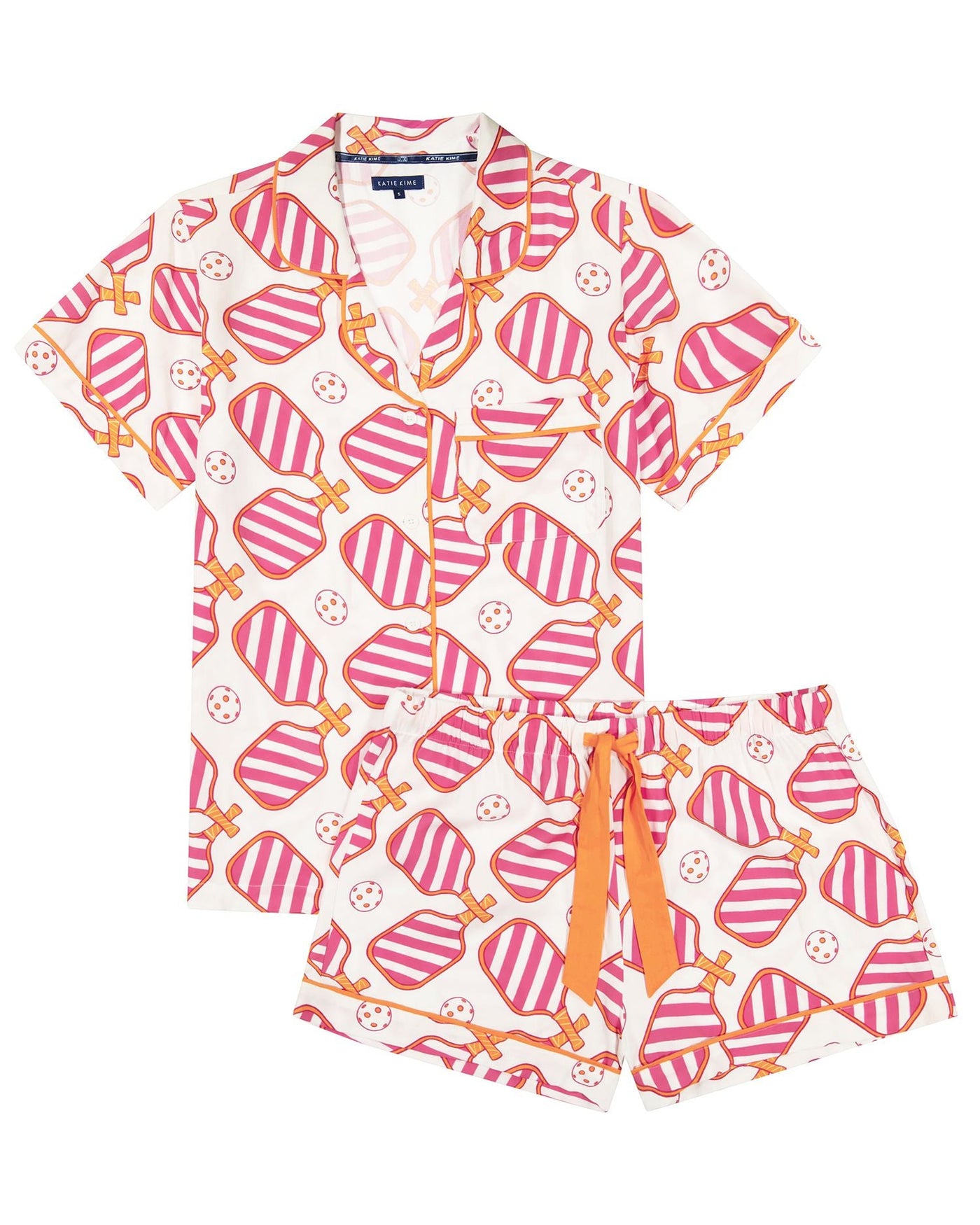 Pickleball Pajama Shorts Set Pajama Set Katie Kime