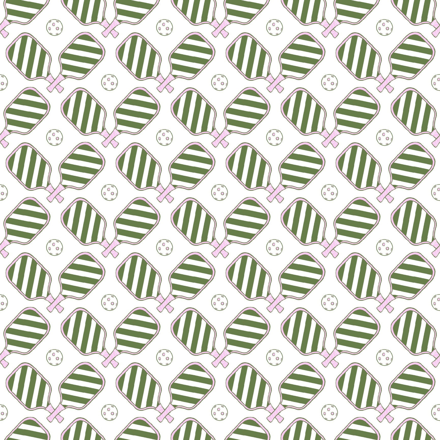 Peel & Stick Wallpaper 24"x 48" / Green Pickleball Peel & Stick Wallpaper Katie Kime