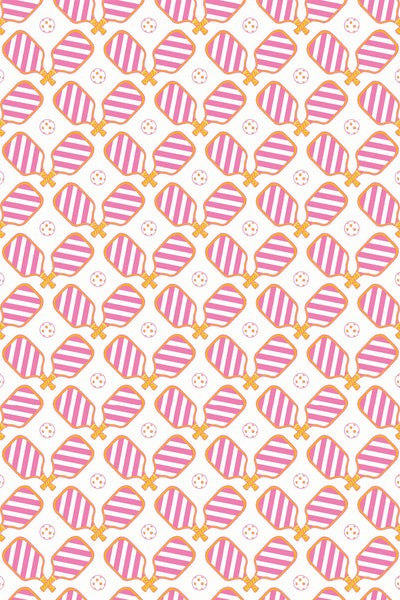 Pickleball Peel & Stick Wallpaper Peel & Stick Wallpaper Navy / Large Sample Katie Kime