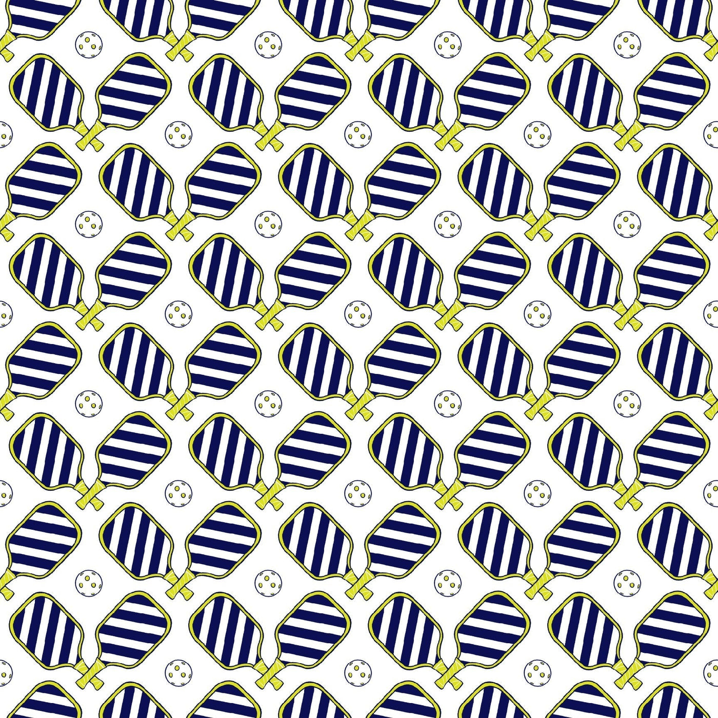 Pickleball Traditional Wallpaper Wallpaper Navy / Single Roll Katie Kime