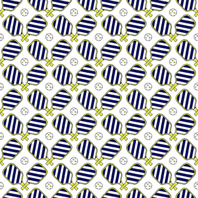 Pickleball Traditional Wallpaper Wallpaper Navy / Single Roll Katie Kime