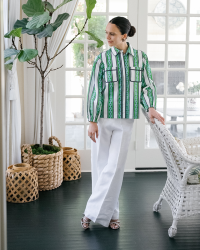Quinn Top in Chain Stripe Top Katie Kime