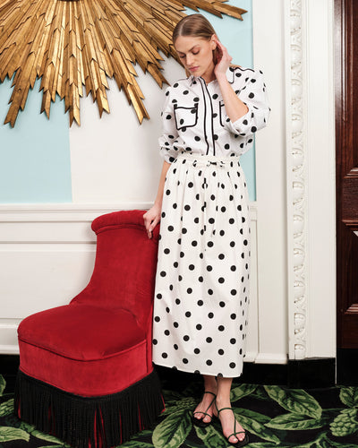 Quinn Top in Polka Dot Top Katie Kime