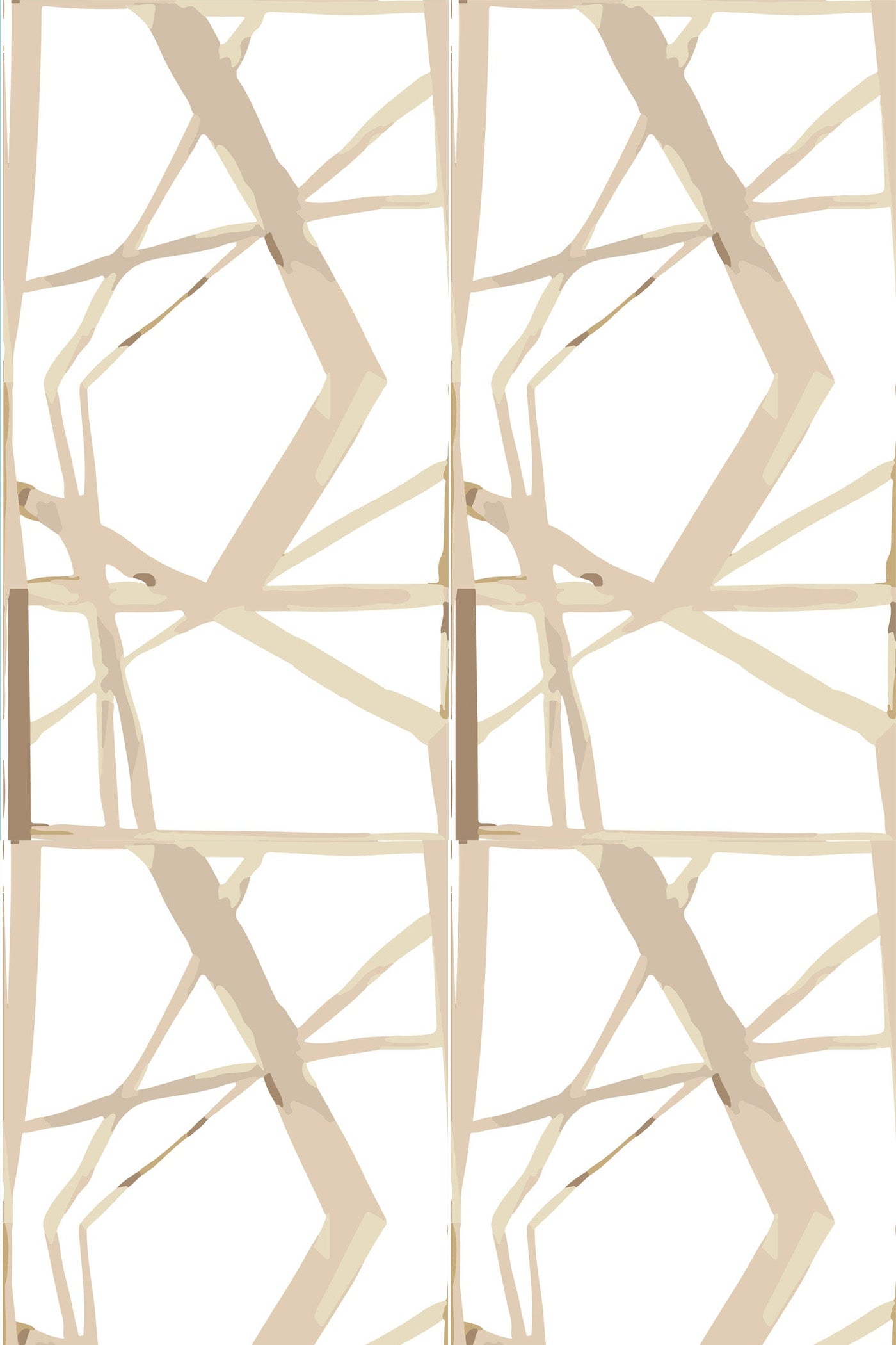 Refraction Traditional Wallpaper Wallpaper Tan / Single Roll Katie Kime