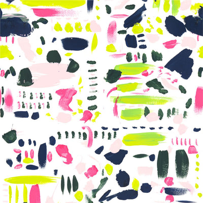 Remy Dabs Peel & Stick Wallpaper Peel & Stick Wallpaper Blue / 24" x 144" Katie Kime