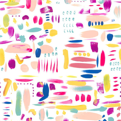 Remy Dabs Peel & Stick Wallpaper Peel & Stick Wallpaper Pink / 24" x 144" Katie Kime