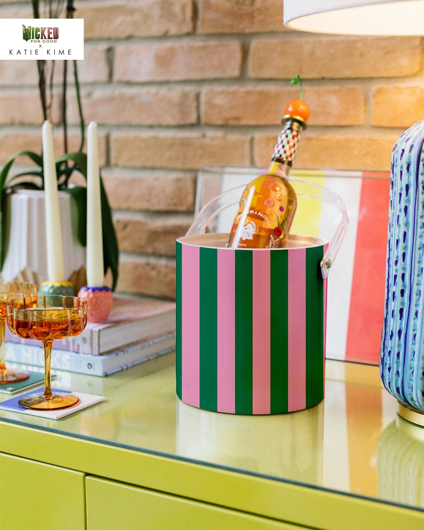 Retro Stripe Ice Bucket Ice Bucket Katie Kime