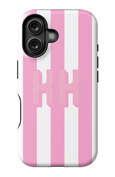 Retro Stripe iPhone 16 Case Phone Case Pink / iPhone 16 Plus / Tough Katie Kime