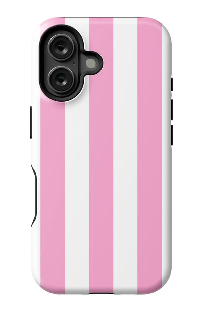 Retro Stripe iPhone 16 Case Phone Case Pink / iPhone 16 Plus / Tough Katie Kime