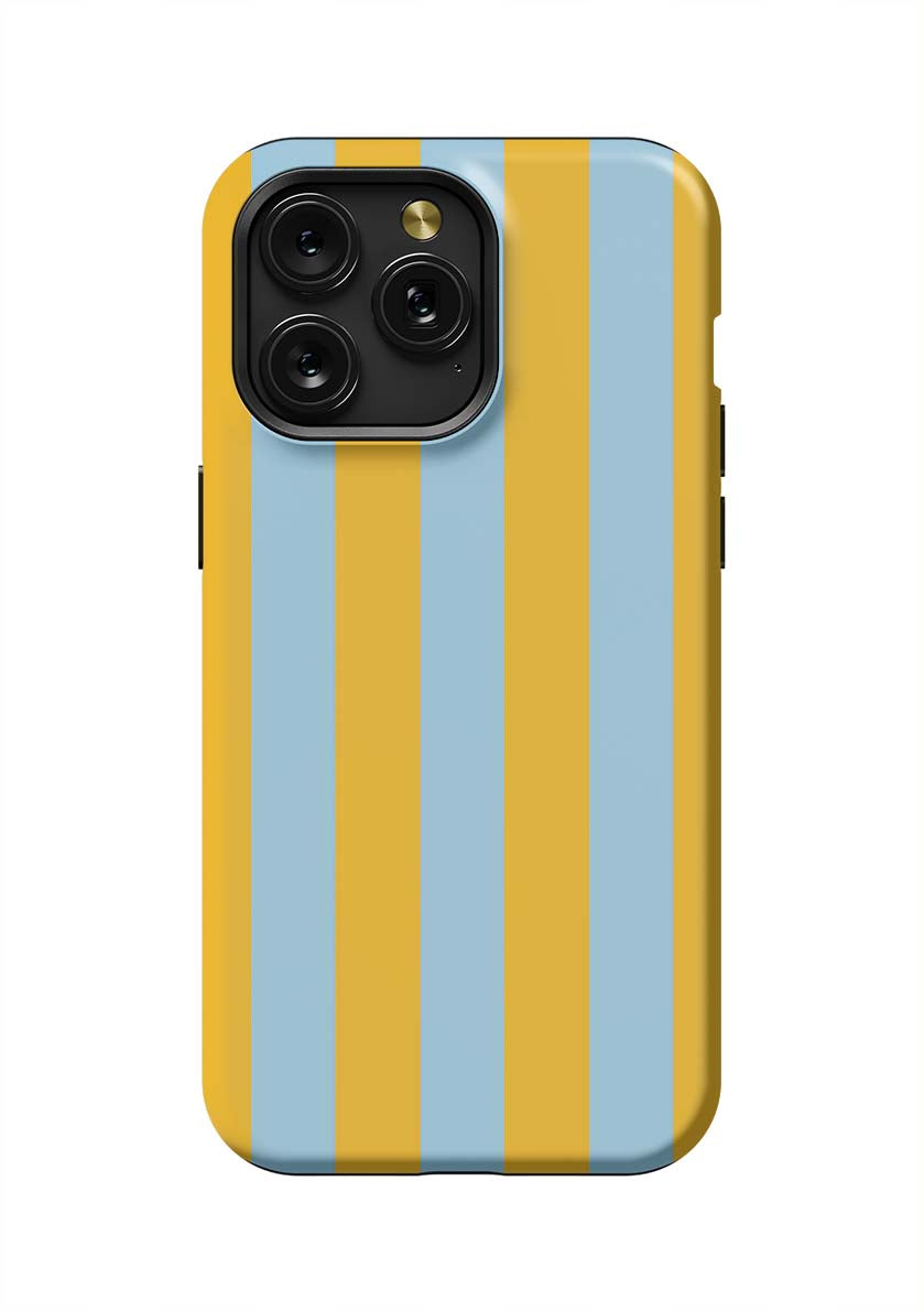 Retro Stripe iPhone Case Phone Case Light Blue Yellow / iPhone 15 Pro Max / Tough Katie Kime