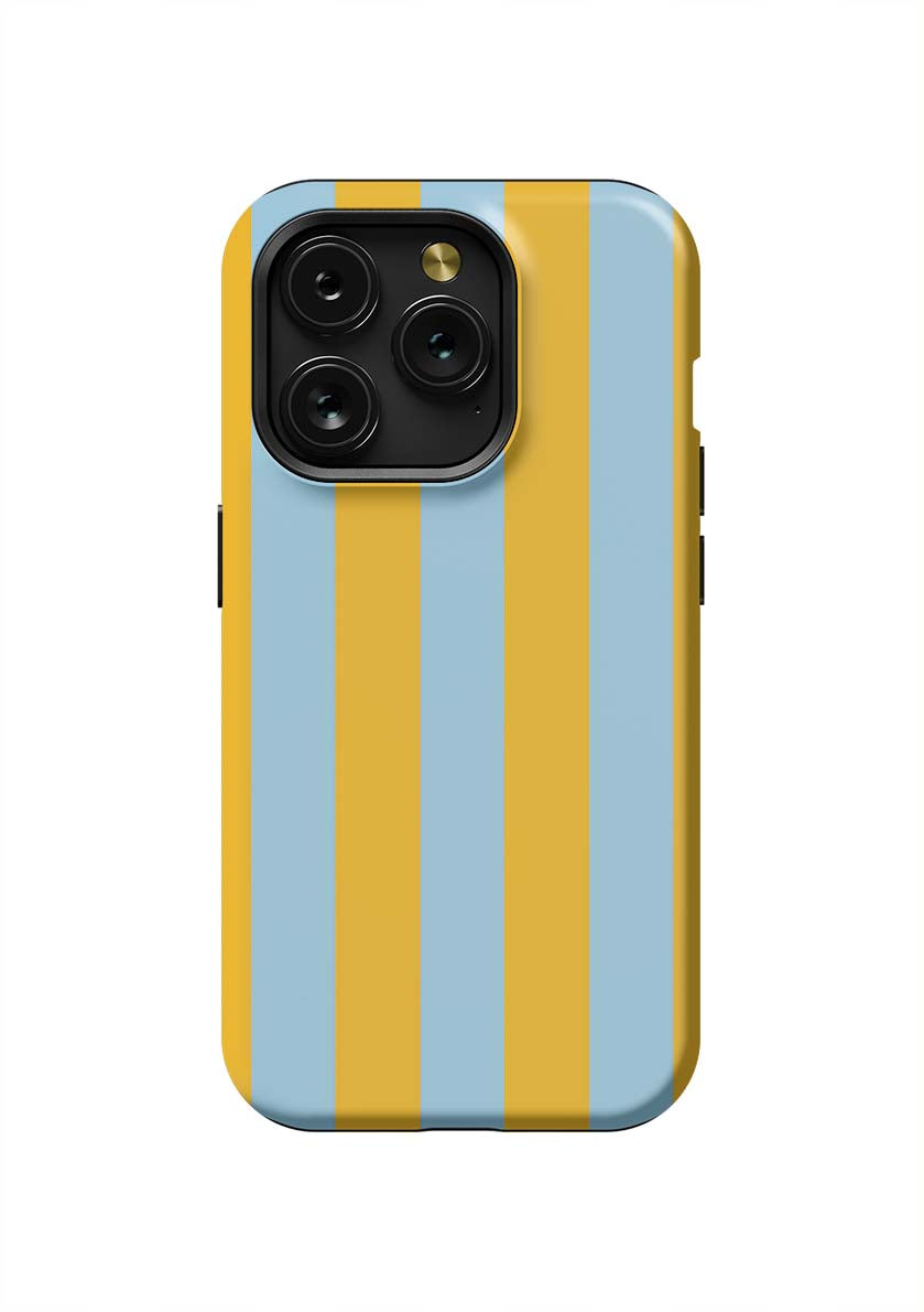 Retro Stripe iPhone Case Phone Case Light Blue Yellow / iPhone 15 Pro / Tough Katie Kime