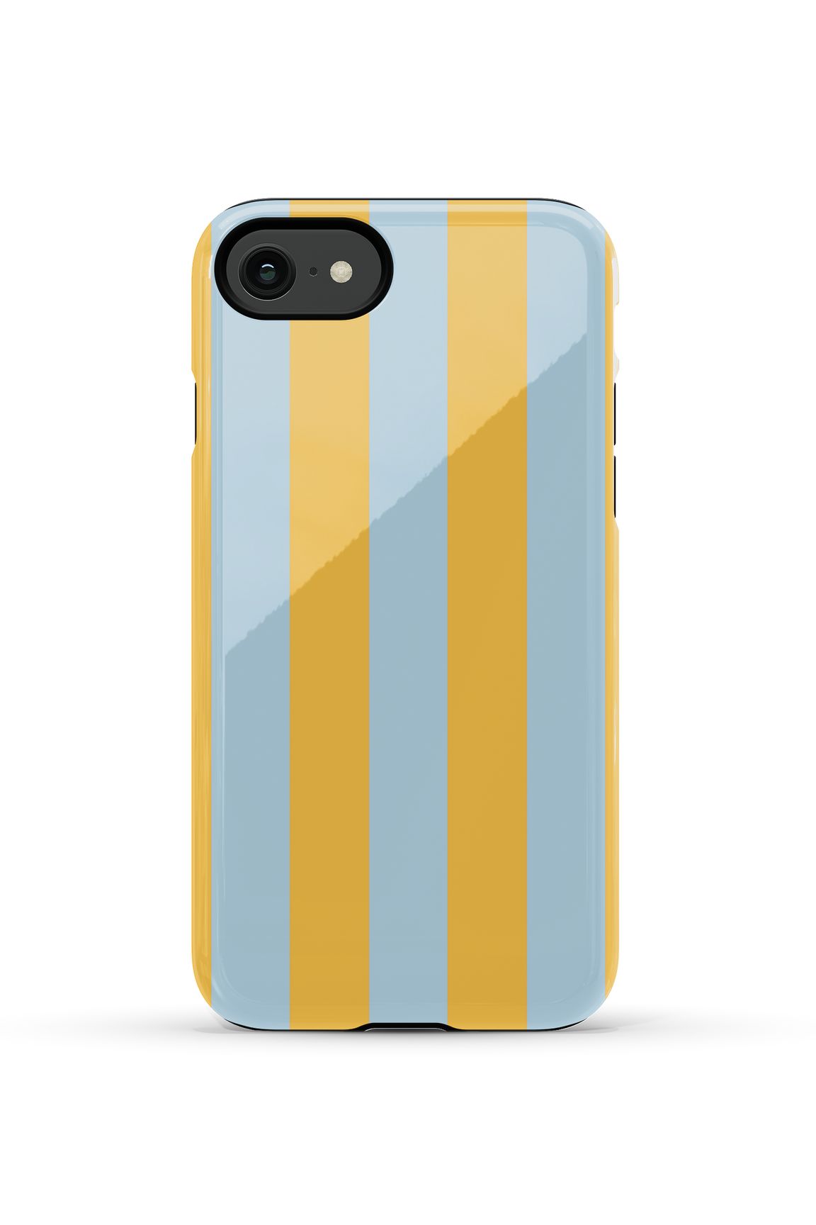 Retro Stripe iPhone Case Phone Case Light Blue Yellow / iPhone SE (2022) / Tough Katie Kime