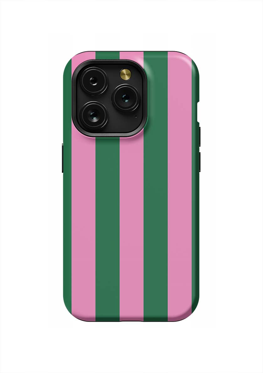 Retro Stripe iPhone Case Phone Case Pink Green / iPhone 15 Pro Max / Tough Katie Kime