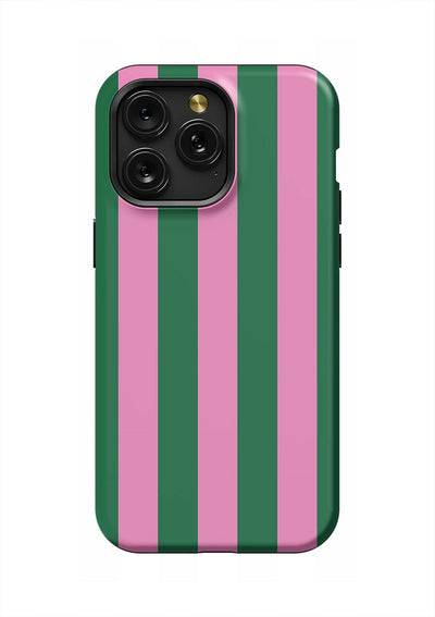 Retro Stripe iPhone Case Phone Case Pink Green / iPhone 15 Pro Max / Tough Katie Kime