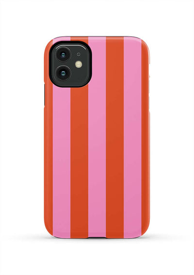 Retro Stripe iPhone Case Phone Case Pink Red / iPhone 11 / Tough Katie Kime