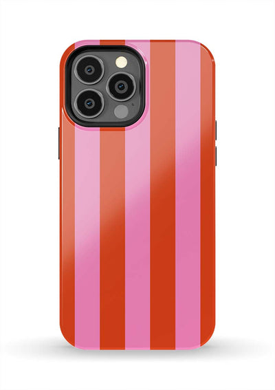 Retro Stripe iPhone Case Phone Case Pink Red / iPhone 13 Pro Max / Tough Katie Kime