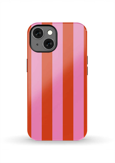 Retro Stripe iPhone Case Phone Case Pink Red / iPhone 13 / Tough Katie Kime