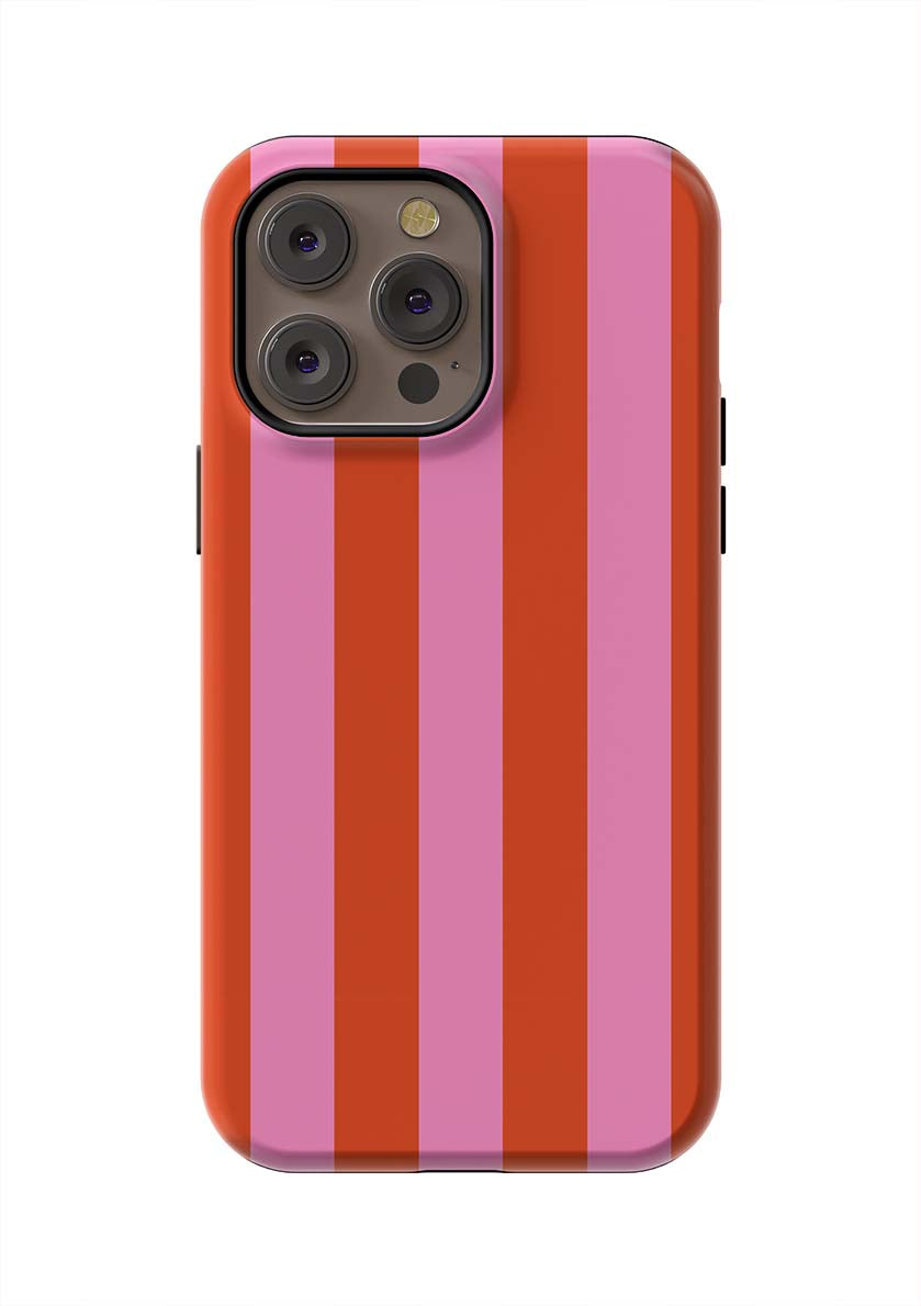 Retro Stripe iPhone Case Phone Case Pink Red / iPhone 14 Pro Max / Tough Katie Kime