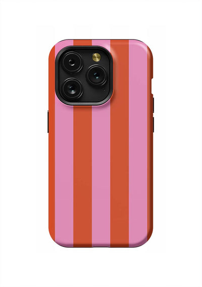 Retro Stripe iPhone Case Phone Case Pink Red / iPhone 15 Pro / Tough Katie Kime