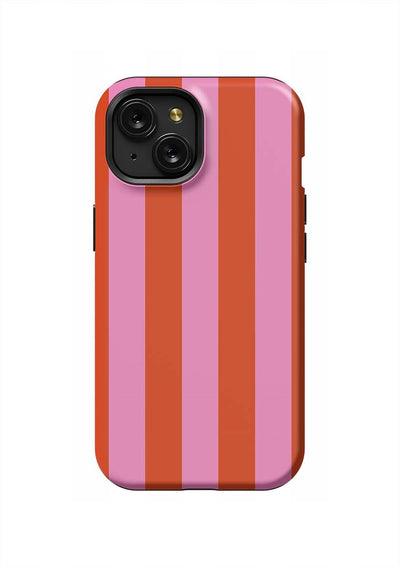 Retro Stripe iPhone Case Phone Case Pink Red / iPhone 15 / Tough Katie Kime