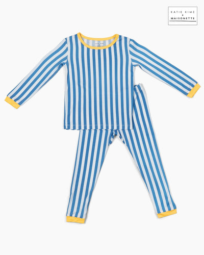 Retro Stripe Kids Pajamas Blue / 2T Katie Kime