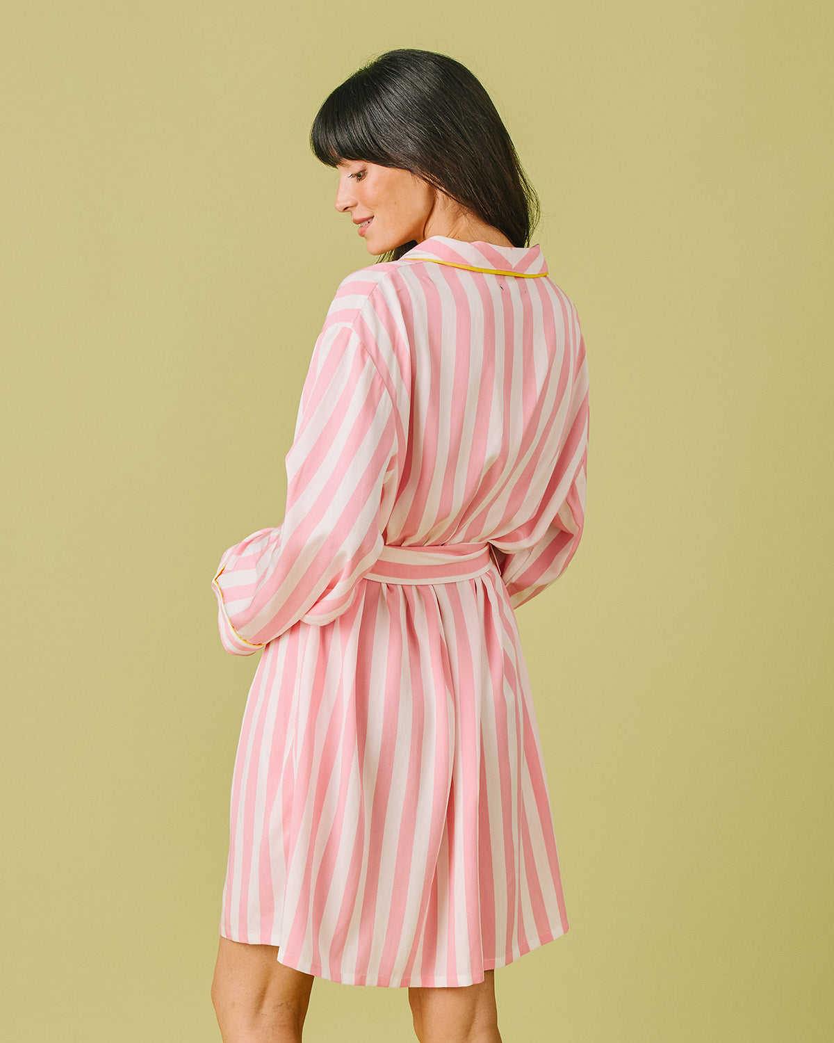 Retro Stripe Lounge Robe Robe Pink / One Size Fits Most Katie Kime