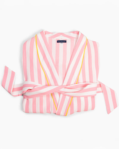 Retro Stripe Lounge Robe Robe Pink / One Size Fits Most Katie Kime