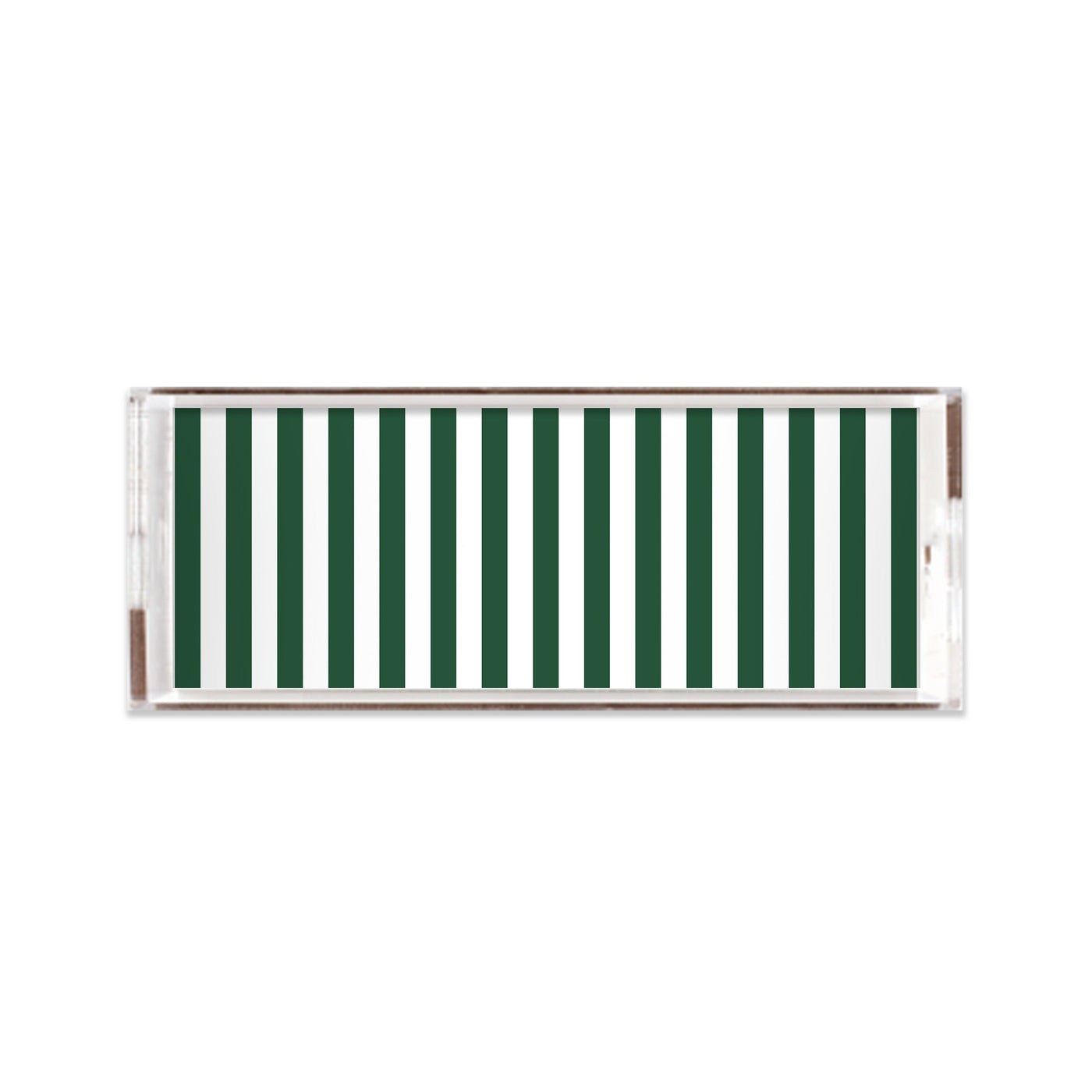 Retro Stripe Lucite Tray Lucite Trays Basil / 11x4 Katie Kime