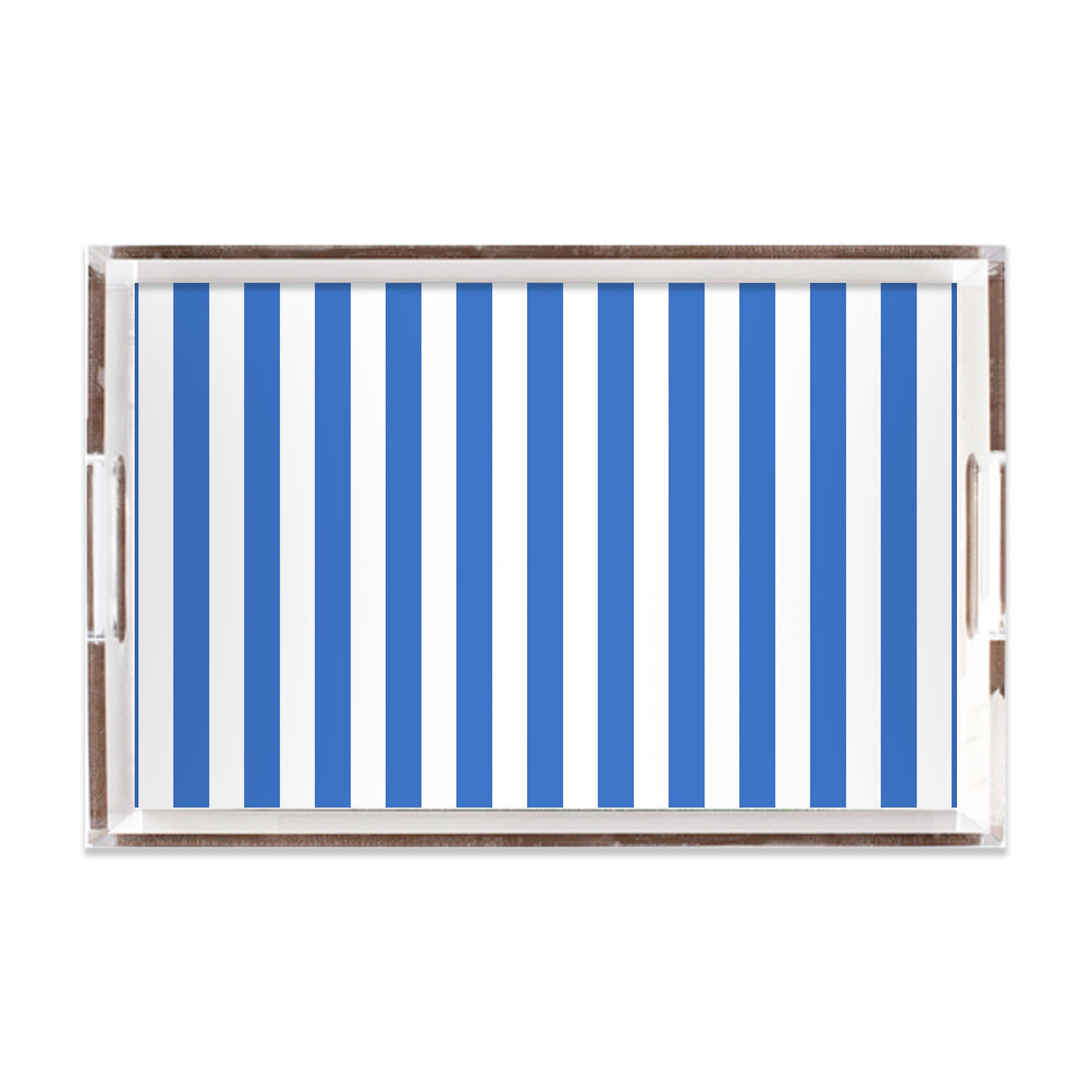 Retro Stripe Lucite Tray Lucite Trays Blue / 11x17 Katie Kime