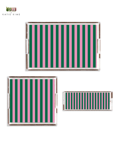 Retro Stripe Lucite Tray Lucite Trays Katie Kime