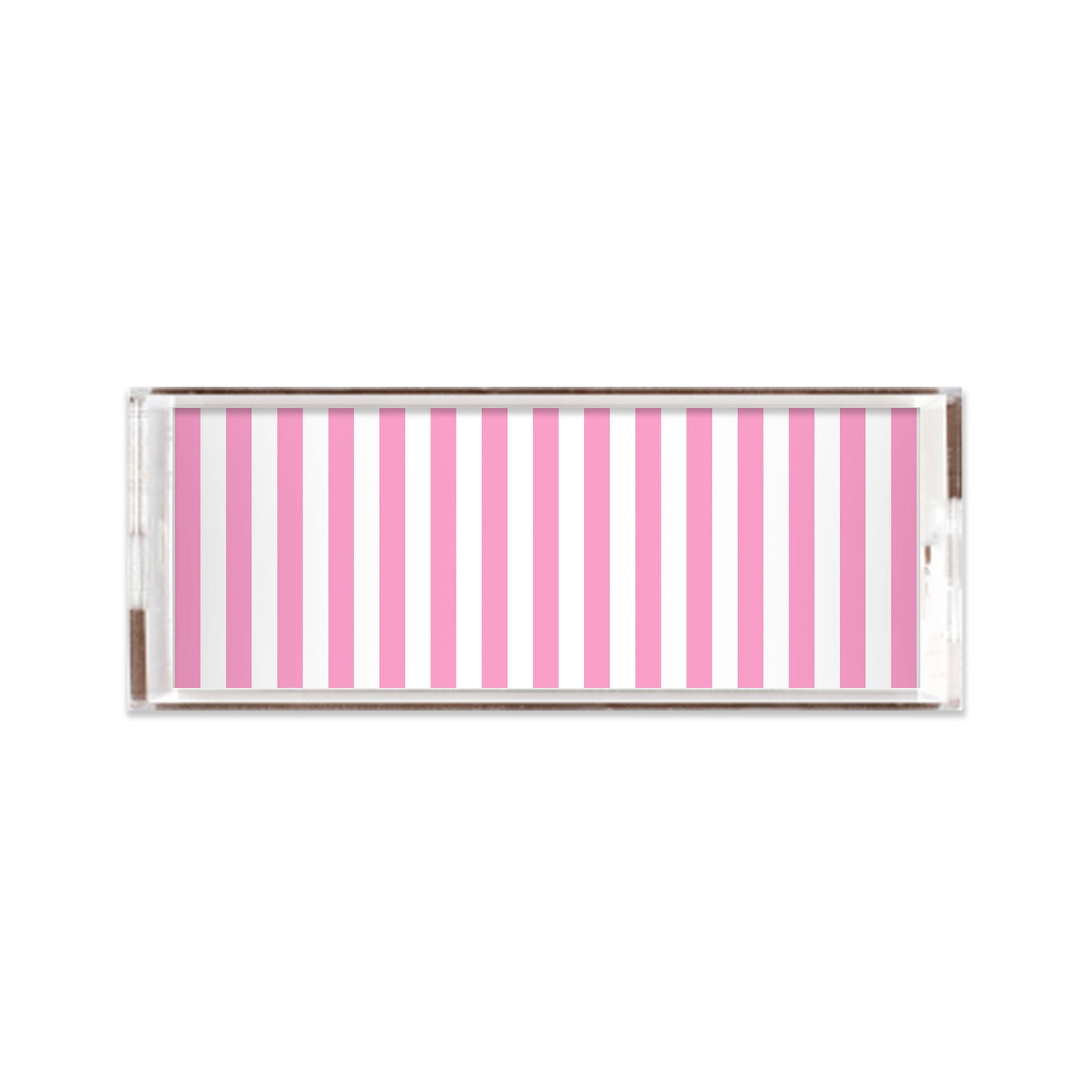 Retro Stripe Lucite Tray Lucite Trays Pink / 11x4 Katie Kime