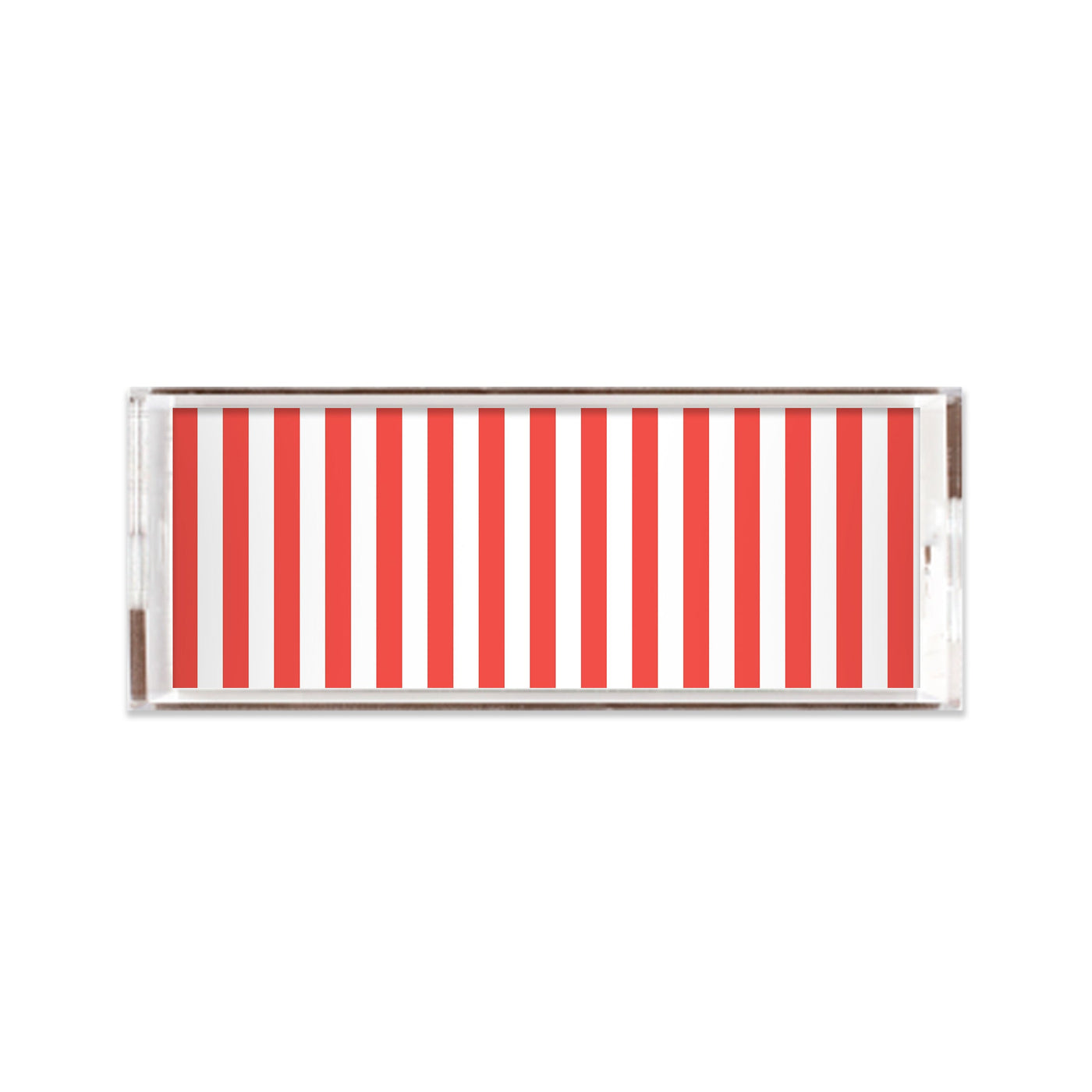 Retro Stripe Lucite Tray Lucite Trays Tomato / 11x4 Katie Kime