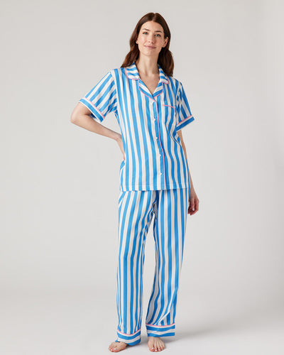 Retro Stripe Pajama Pants Set Pajama Set Katie Kime