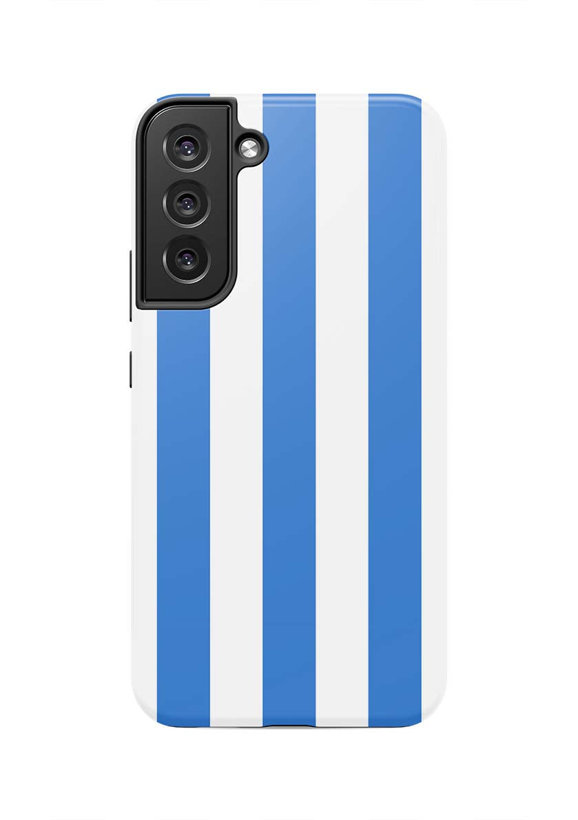 Retro Stripe Samsung Phone Case Phone Case Blue / Galaxy S22 Plus / Tough Katie Kime