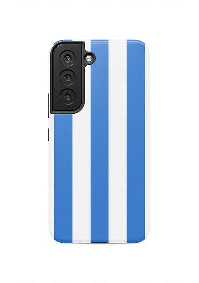Retro Stripe Samsung Phone Case Phone Case Blue / Galaxy S22 / Tough Katie Kime